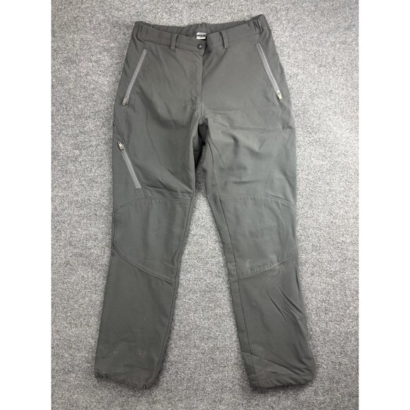 Mountain Equipment Co-Op Pants Womens 12 Gray Softshell Hiking Outdoor Stretch - Picture 1 of 12